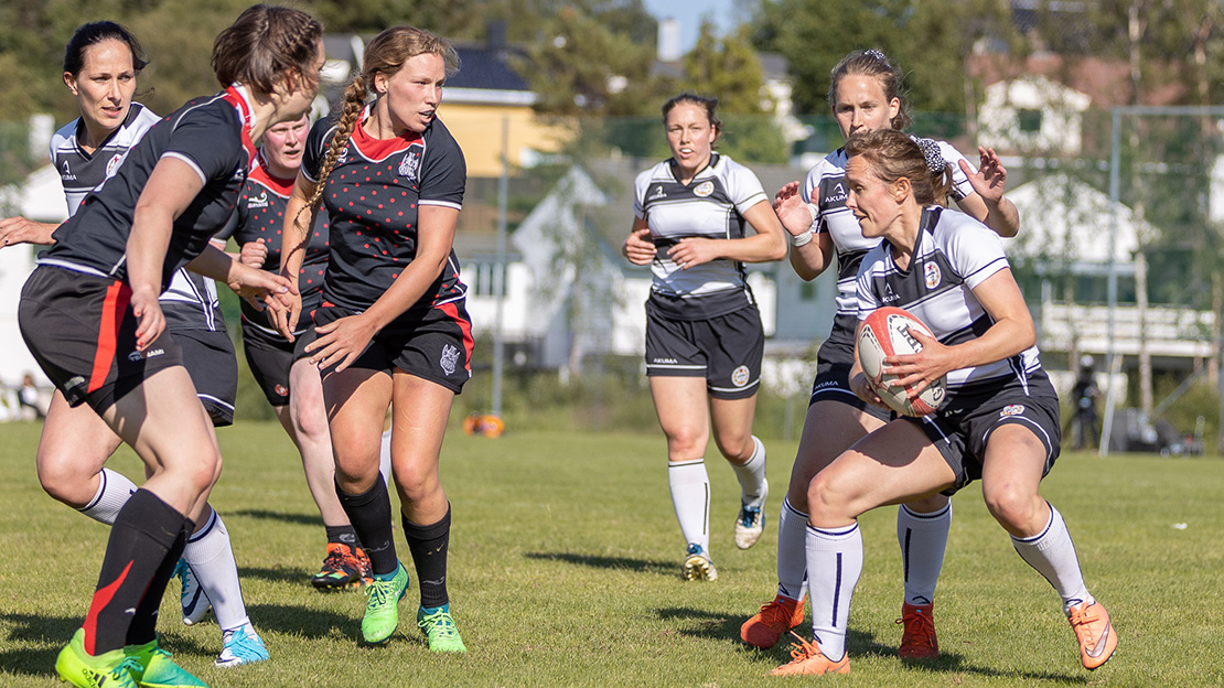Damefinalen i Rugby 7s under NM-veka 2019. Foto: Kjetil Dalseth